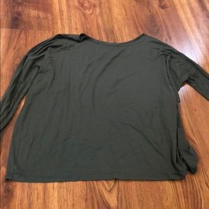 Loose fitting Army Green PIKO top